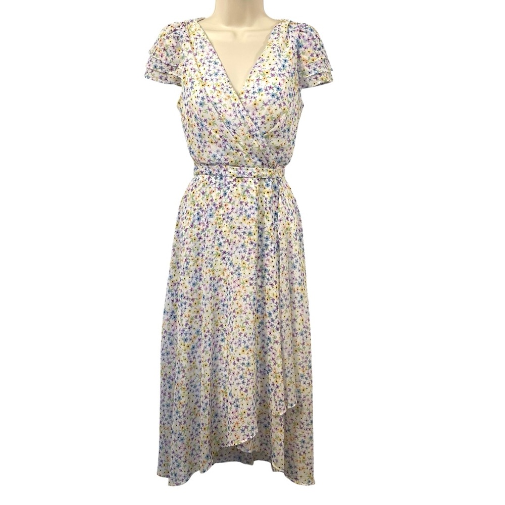 DKNY Floral Prairie Wrap Dress